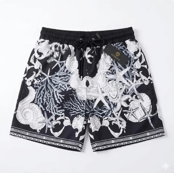 베르사체 남성 블랛 반바지 - Versace Mens Black Half-pants - v… - 1