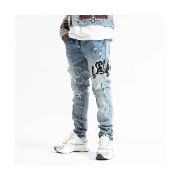 Amiri Mens Trendy Denim Pants Blue - 아미리 2021 남성 … - 1