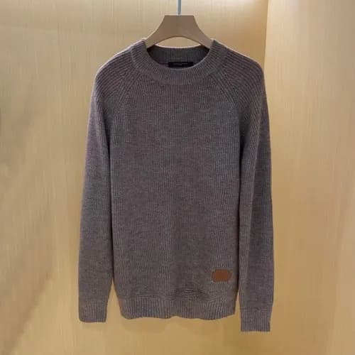 Louis vuitton Mens Casual Wool Sweaters Burgundy … - 1