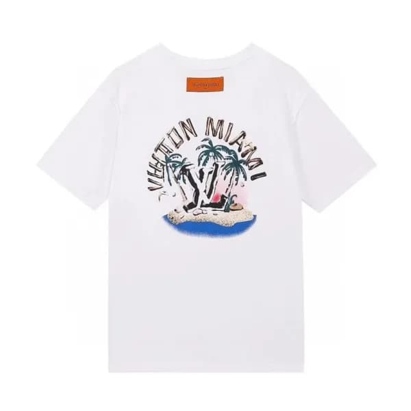 루이비통 남성 크루넥 화이트 반팔티 - Mens White Tshirts - lou0396… - 1