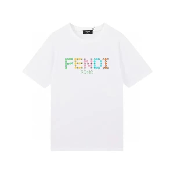 펜디 남/여 크루넥 블랙 반팔티 - Unisex Black Tshirts - fen0113… - 1