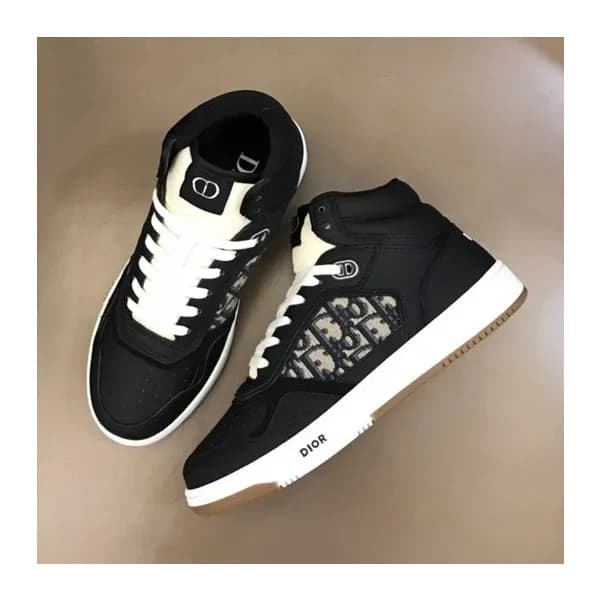 디올 남/녀 오블리크 블랙 로우탑 스니커즈 - Unisex Black Sneakers - … - 1