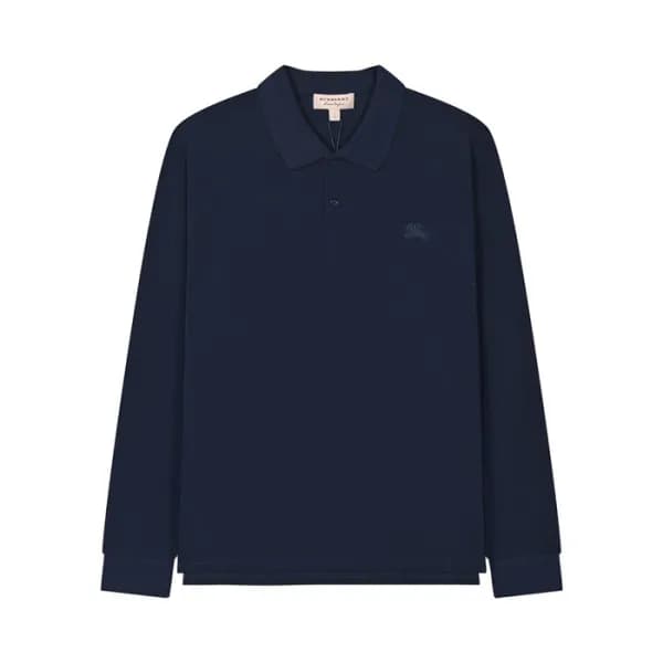 버버리 남자 네이비 폴로 맨투맨 - Unisex Navy Tshirts - bur04440… - 1