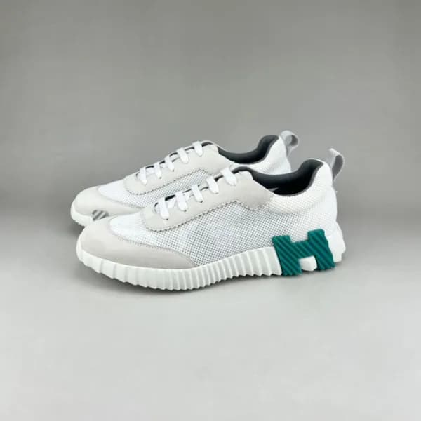 에르메스 남성 클래식 그레이 스니커즈 - Mens Gray Sneakers - her081… - 1