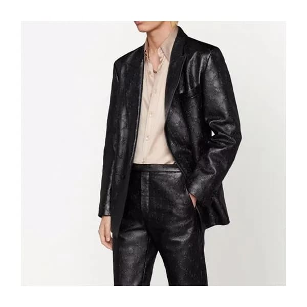 구찌 남성 블랙 가죽 자켓 - Mens Black Jackets - guc04968x - 1