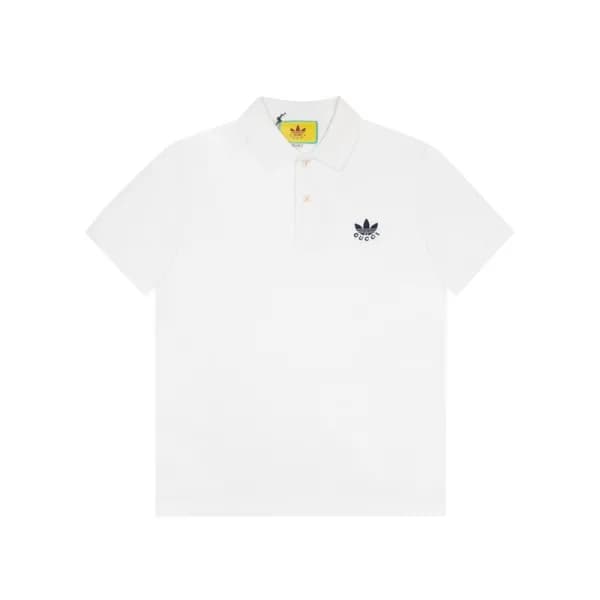 구찌 남/녀 화이트 폴로 반팔티 - Unisex White Tshirts - guc0498… - 1