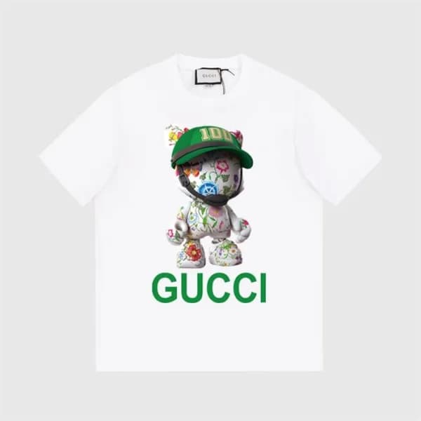 구찌 남/녀 화이트 크루넥 반팔티 - Unisex White Tshirts - guc049… - 1