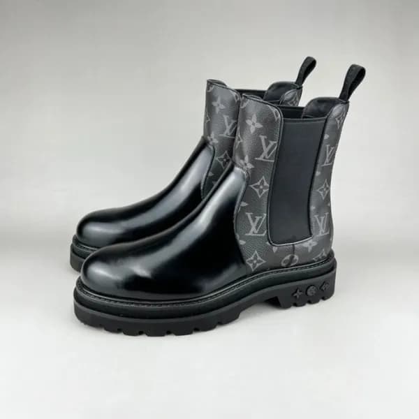 루이비통 남성 모노그램 블랙 부츠 - Mens Black Boots - lou05229x - 1