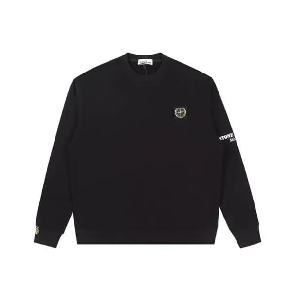 스톤아일랜드 남성 모던 블랙 맨투맨 - Stone Island Mens Black Tshi… - 1