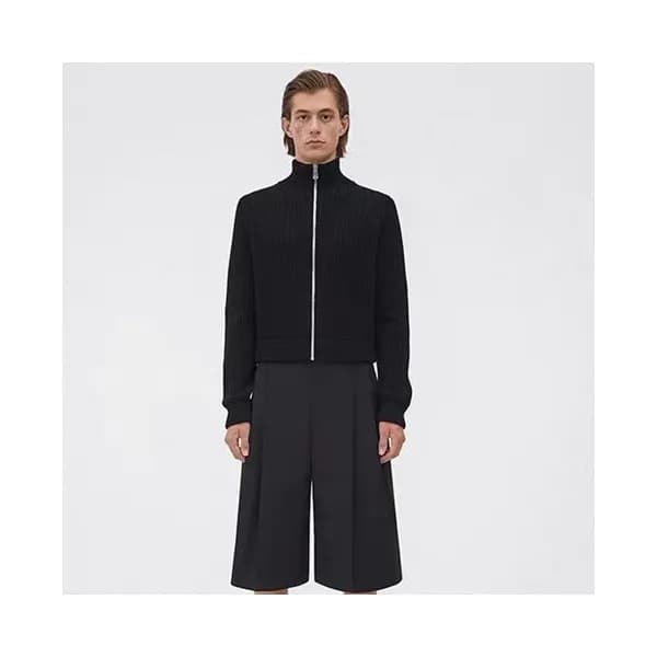 보테가베네타 남성 블랙 집업 니트 - Bottega veneta Mens Black Kni… - 1