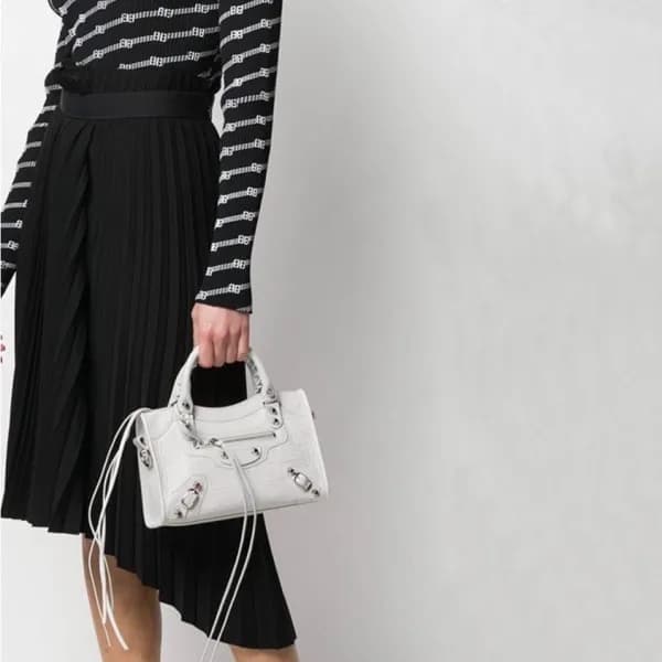 발렌시아가 여성 화이트 토트백 - Balenciaga Womens White Tote Ba… - 1