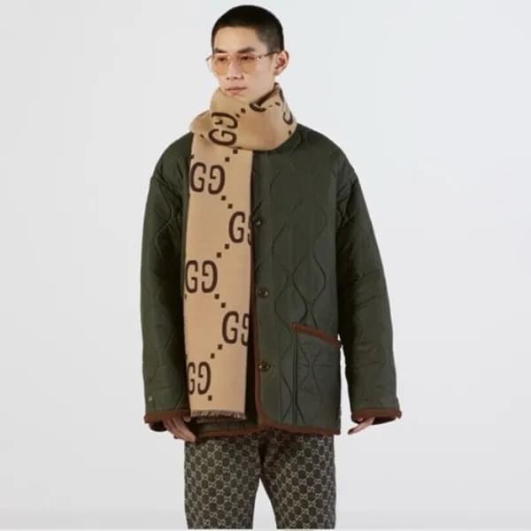 구찌 남성 카멜 머플러 - Gucci Mens Camel Muffler - gu120x - 1