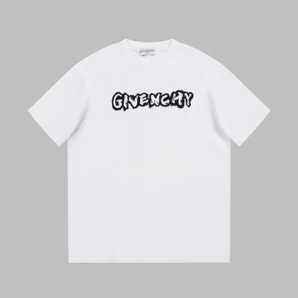 지방시 남성 크루넥 화이트 반팔티 - Givenchy Mens White Short Sle… - 1