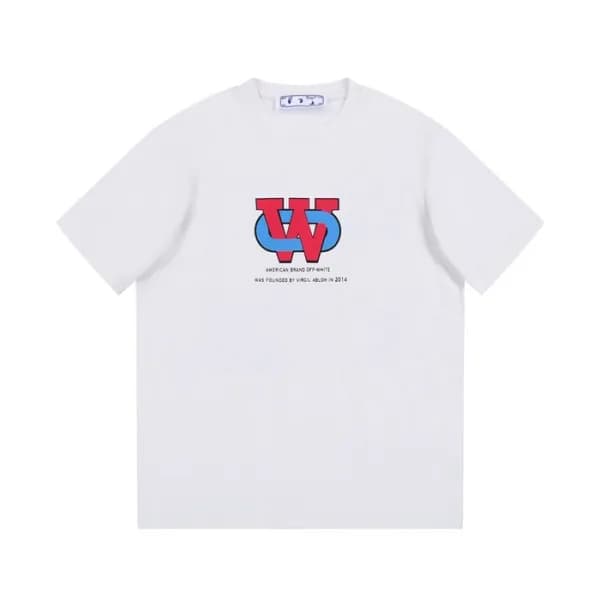 오프화이트 남/녀 모던 화이트 반팔티 - Off white Unisex White Tshi… - 1