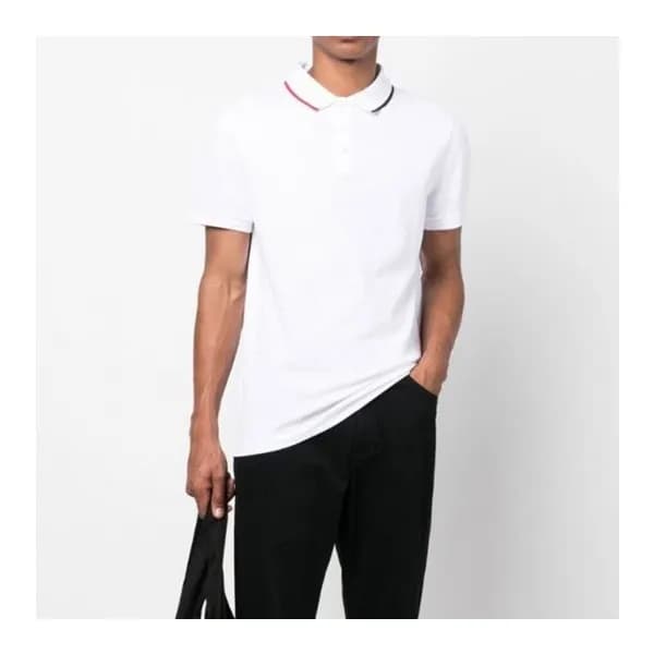 몽클레어 남성 화이트 폴로 반팔티 - Moncler Mens White Tshirts - … - 1