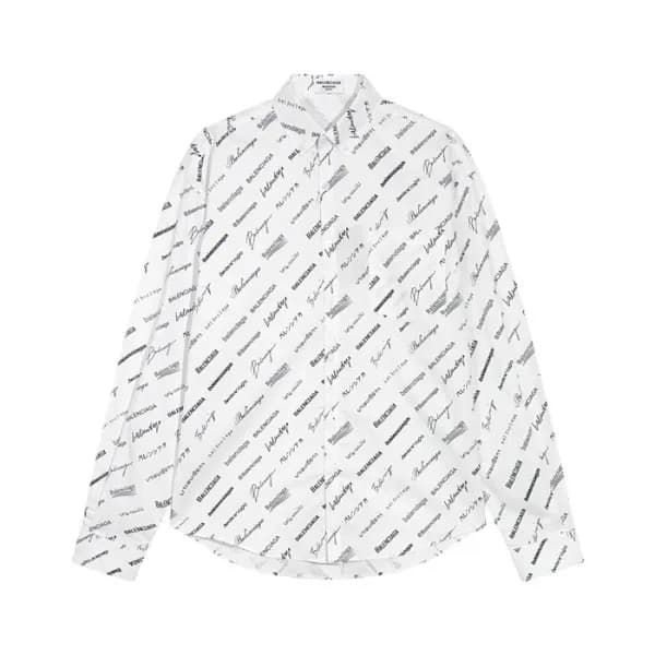발렌시아가 트렌디 남성 화이트 셔츠 - Balenciaga Mens White Tshirt… - 1