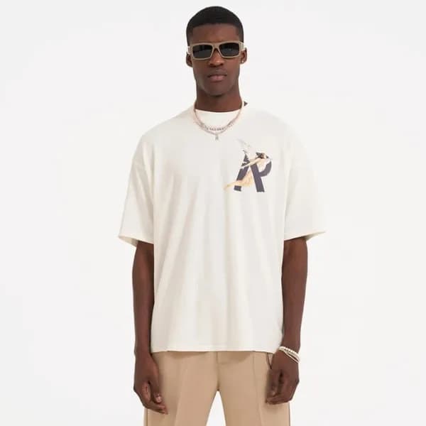 리프리젠트 남성 아이보리 크루넥 반팔티 - Represent Mens Ivory Tshir… - 1