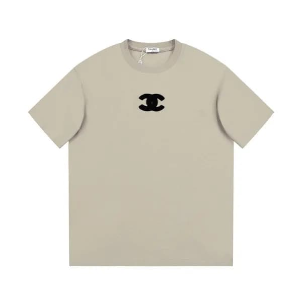샤넬 남/녀 크루넥 그레이 반팔티 - Chanel Unisex Gray Tshirts - … - 1
