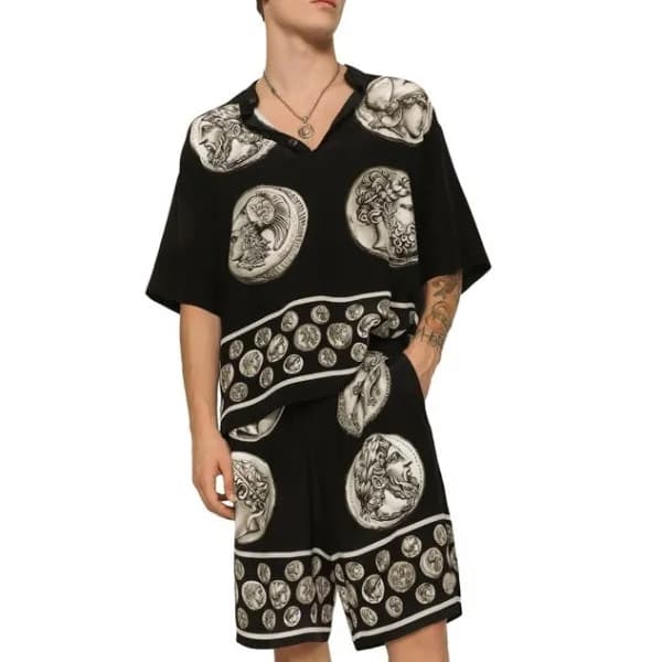 돌체앤가바나 남성 블랙 투피스 - Dolce&Gabbana Mens Black Two-pi… - 1
