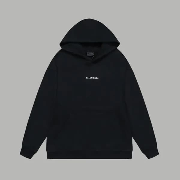 발렌시아가 남/녀 블랙 후드티 - Balenciaga Unisex Black Hoodie … - 1
