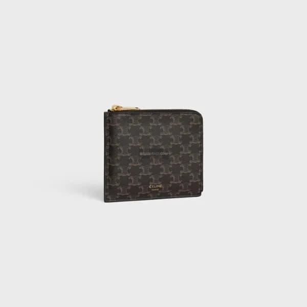 셀린느 남/녀 브라운 카드 케이스 - Celine Unisex Brown Card Case… - 1