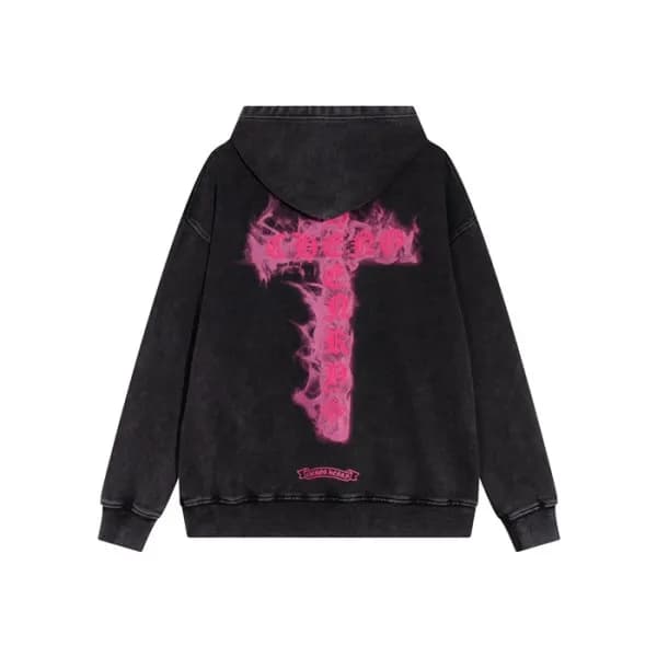 크롬하츠 남성 블랙 후디 - Chrom hearts Mens Black Hoodie - c… - 1