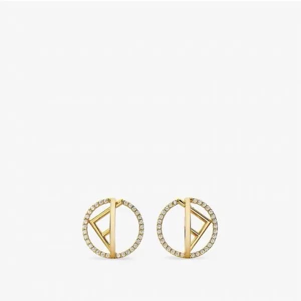 펜디 여성 옐로우 골드 이어링 - Fendi Womens Yellow-gold Earrin… - 1