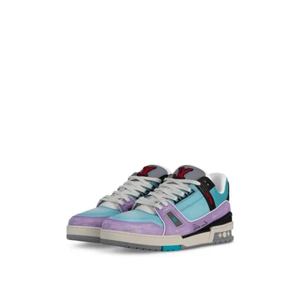 루이비통 남성 블루 스니커즈 - Louis vuitton Mens Blue Sneakers… - 1