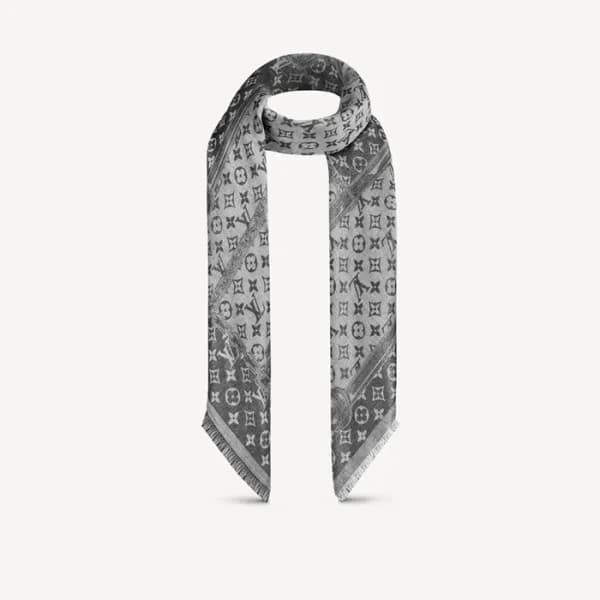 루이비통 남성 블랙 머플러 - Louis vuitton Mens Black Muffler … - 1