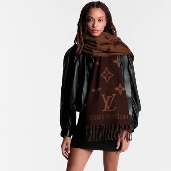 루이비통 여성 브라운 머플러 - Louis vuitton Womens Brown Muffl… - 1