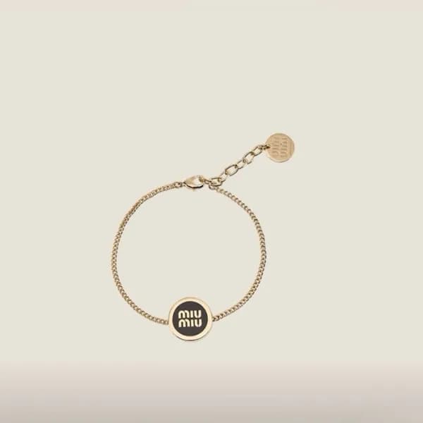 미우미우 여성 골드 팔찌 - Miumiu Womens Gold Bangle - acc189… - 1