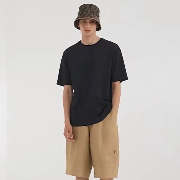펜디 남성 블랙 티셔츠 - Fendi Mens Black Tshirts - fec216x - 1