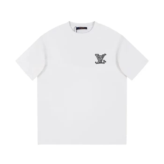 루이비통 남/녀 화이트 티셔츠 - Louis vuitton Unisex White Tshi… - 1