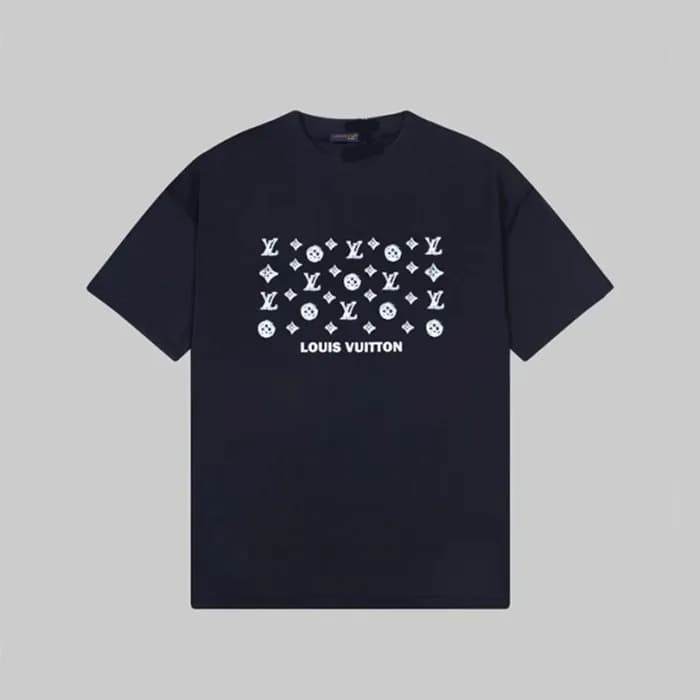 루이비통 남성 블랙 티셔츠 - Louis vuitton Mens Black Tshirts … - 1