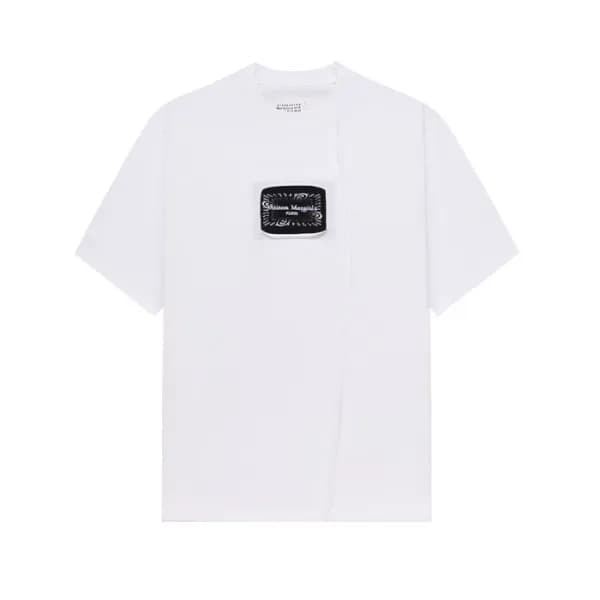 메종 마르지엘라 남/녀 화이트 반팔 티셔츠 - Maison Margiela Unisex W… - 1