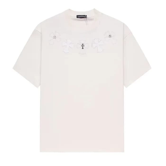 크롬하츠 남성 화이트 반팔티 - Chrom Hearts Mens White Tshirts … - 1