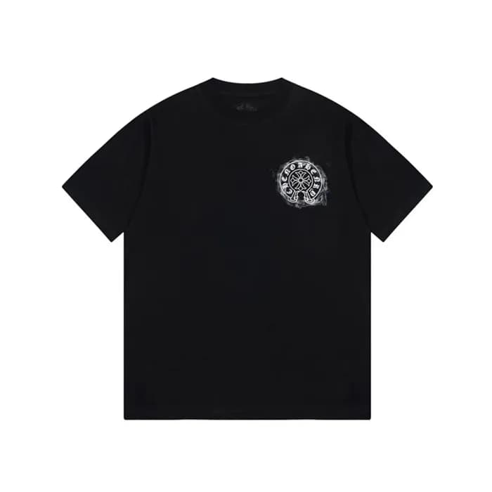 크롬하츠 남성 블랙 반팔티 - Chrom Hearts Mens Black Tshirts -… - 1