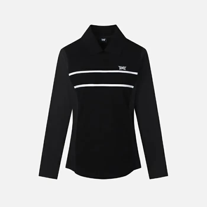 PXG 여성 니트 하이브리드 카라 긴팔 티셔츠 - gol663x - 1