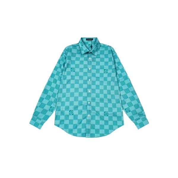 루이비통 남성 블루 셔츠 - Louis vuitton Mens Blue Shirts - l… - 1
