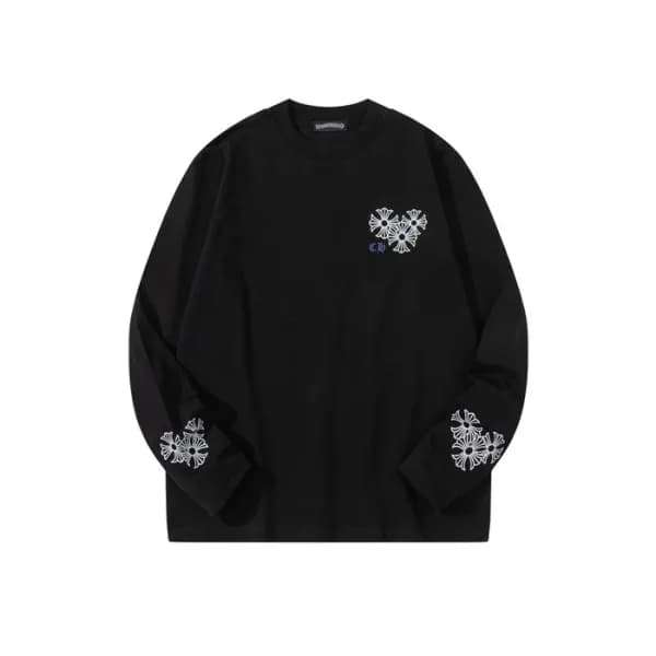 크롬하츠 남성 라운드 긴팔티 - Chrome Hearts Mens Round Tshirt … - 1