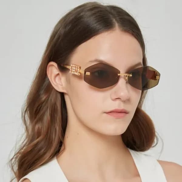 미우미우 여성 프리미엄 메탈 프레임 선글라스 - Miumiu Womens Premium M… - 1
