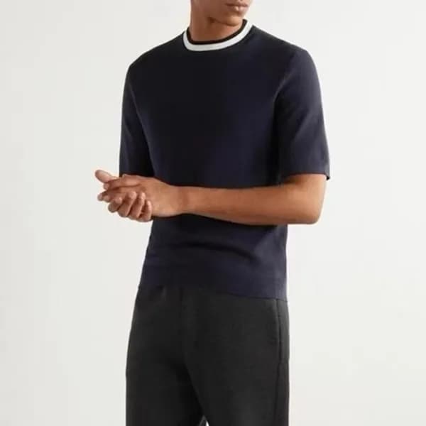 로로피아나 남성 라운드 반팔티 - Loro Piana Mens Round Tshirt - … - 1