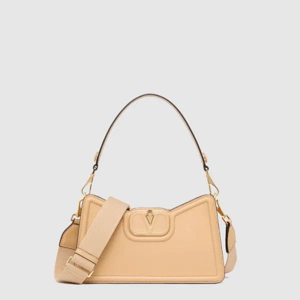 발렌티노 여성 브이로고 가죽 숄더백 - Valentino Womens V-Logo Leat… - 1
