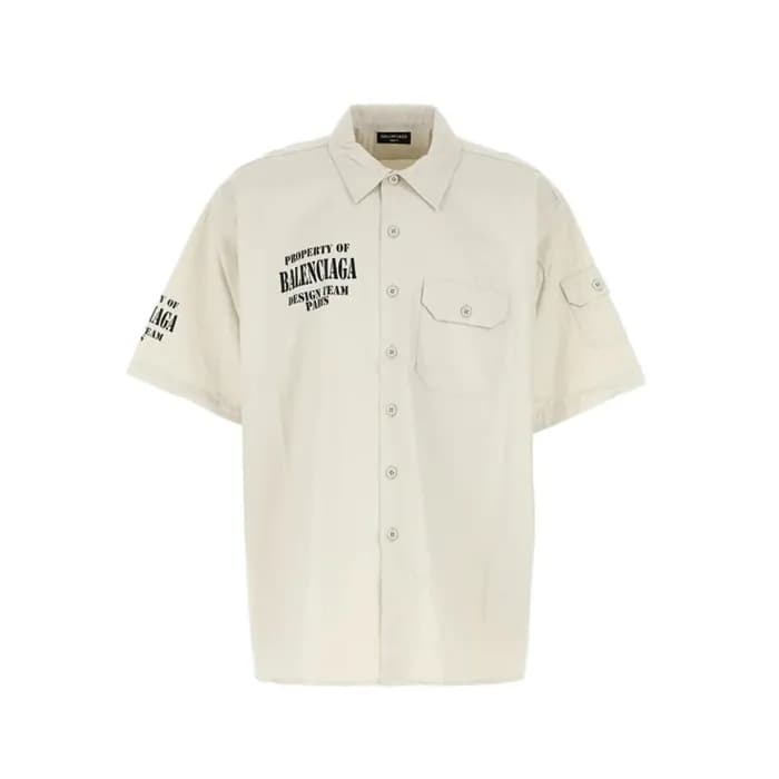발렌시아가 남성 프로퍼티 포켓 반팔 셔츠 - Balenciaga Mens Property … - 1