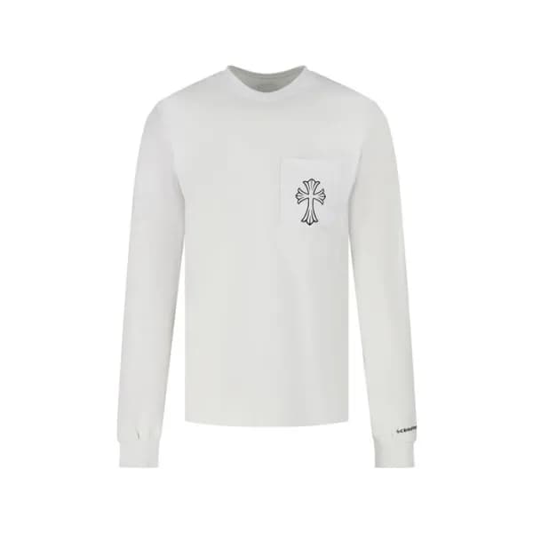크롬하츠 남성 라운드 긴팔티 - Chrome Hearts Mens Round Tshirt … - 1