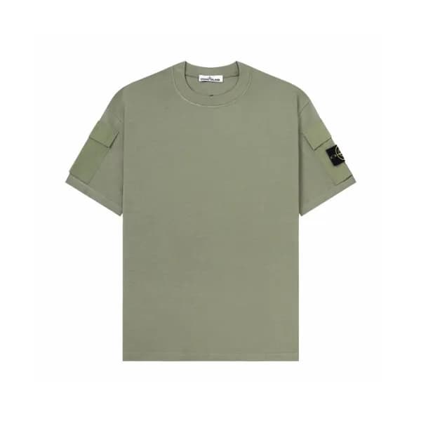 스톤아일랜드 남성 라운드 반팔 티셔츠 - Stone Island Mens Round Tsh… - 1
