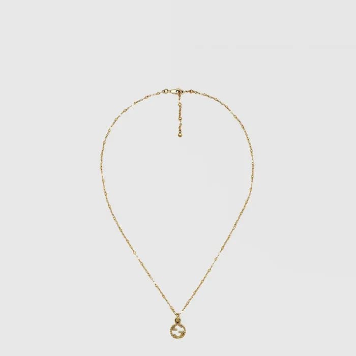 구찌 여성 인터로킹 네크리스 - Gucci Womens Interlocking Necklace - acc10749x - 1