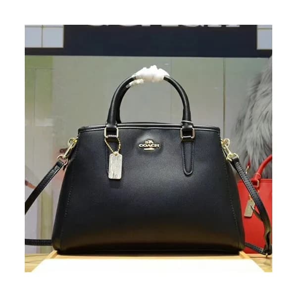 Coach Leather Tote Shoulder Bag,30cm - 코치 레더 토트 숄더… - 1