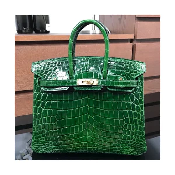 Hermes Birkin Crocodile Leather Tote Shoulder Bag… - 1