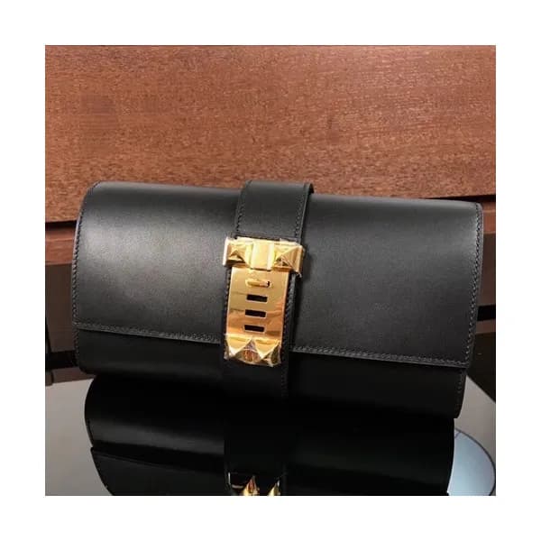 Hermes Medor Box Leather Clutch Bag ,23cm - 에르메스 메… - 1